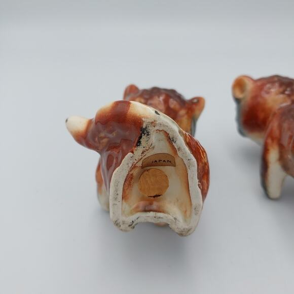 Vintage‎ Ceramic Racoon Salt Pepper Shaker Set Made In Japan - Picture 6 of 7